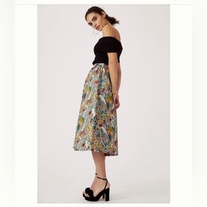 Anthropologie Floral Jacquard Skirt NWT